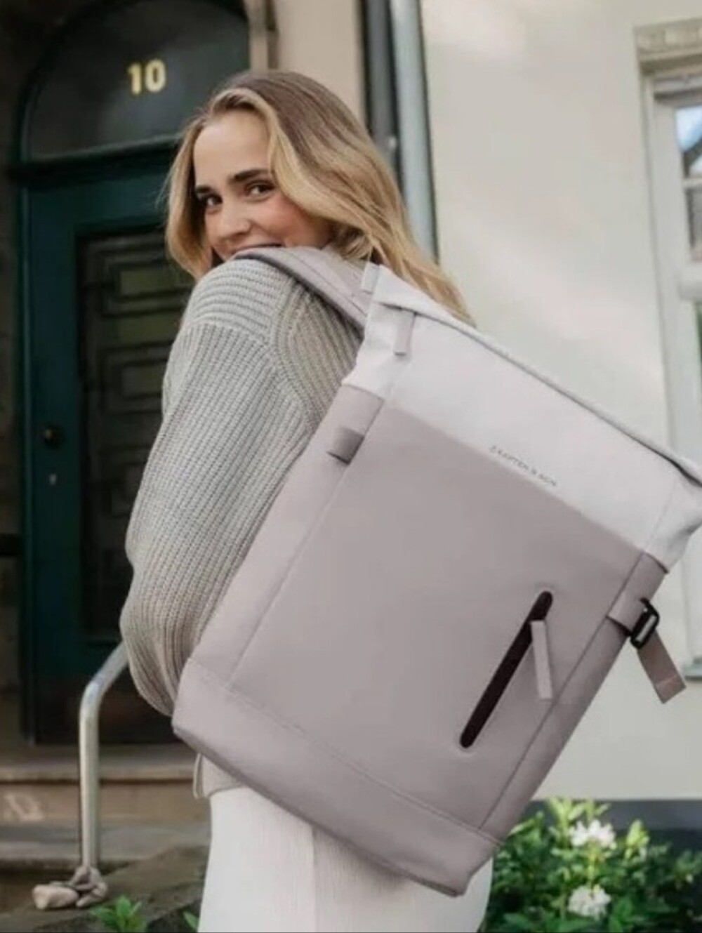 $170 Kapten & Son Helsinki Sandstone backpack, water resistant, lightweight,